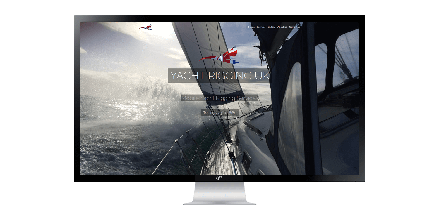 Yacht Rigging UK bespoke website design and development by create/enable on a desktop.