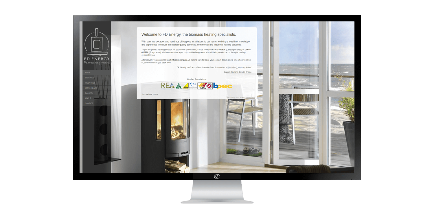 FD Energy website design by create-enable on a desktop