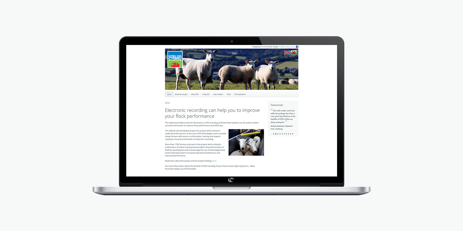 Ewe manage IT website design by create/enable on a laptop