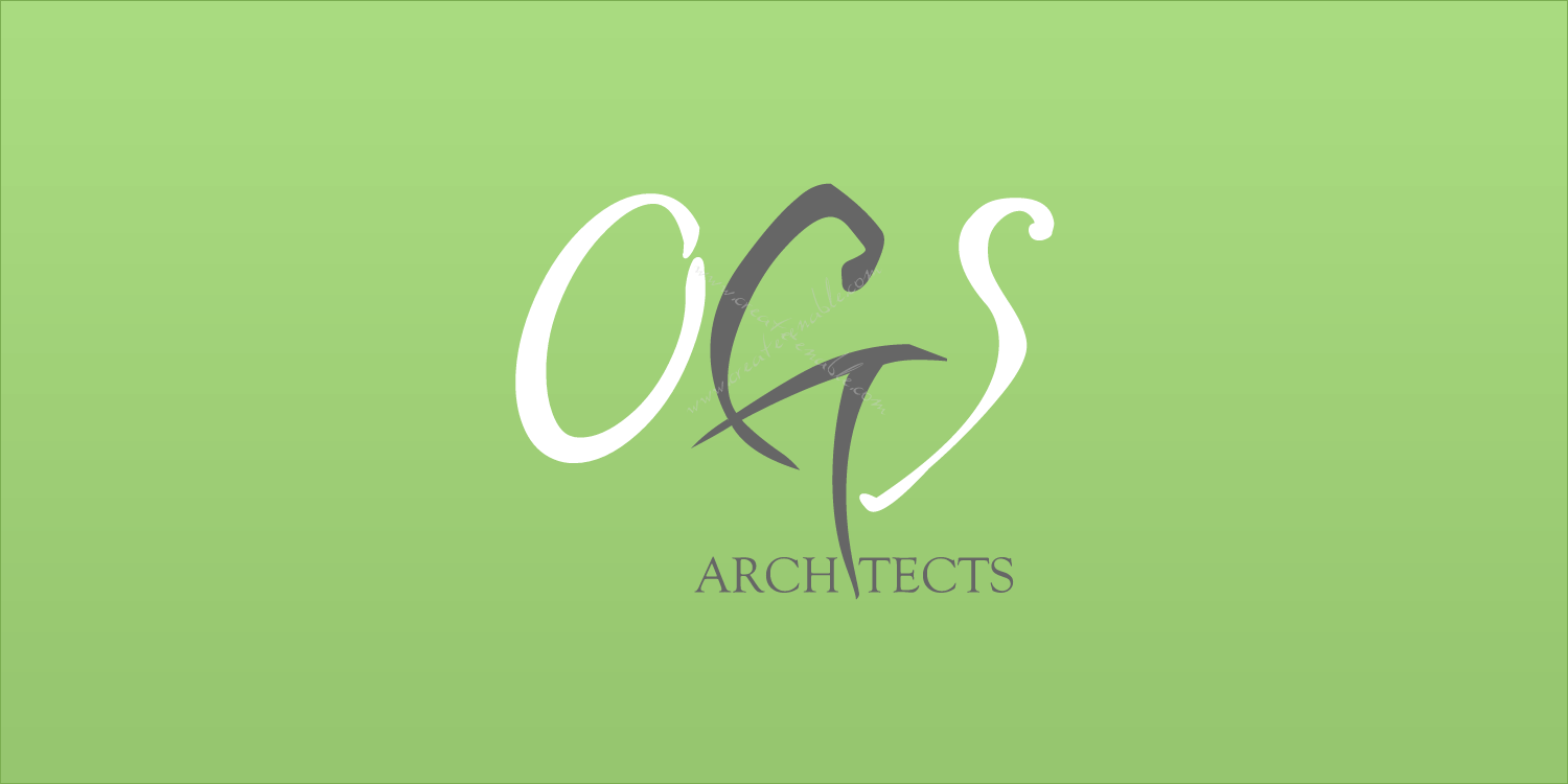 OGS architects branding concept in green by create/enable