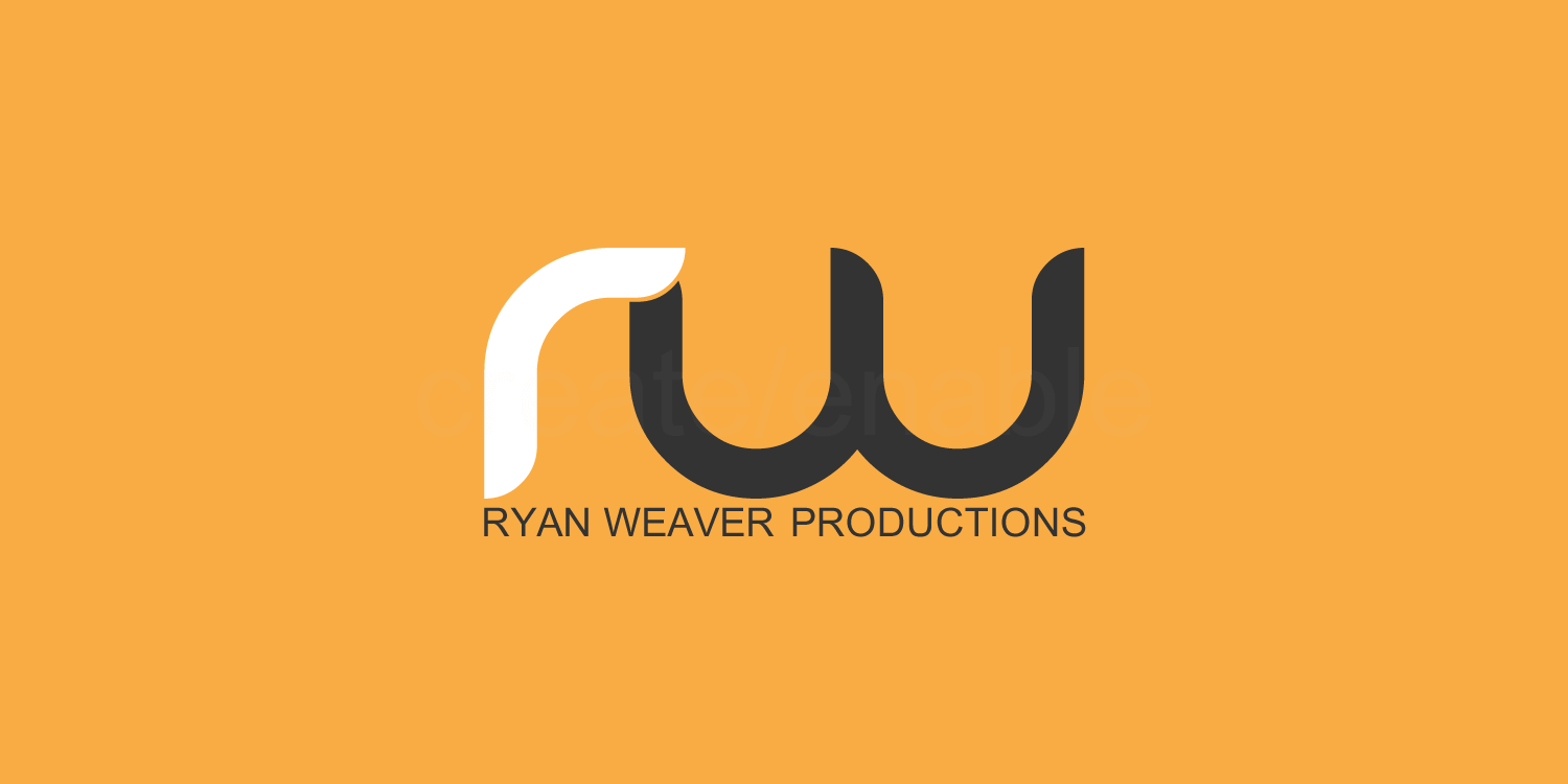 Ryan Weaver orange and black branding by create/enable