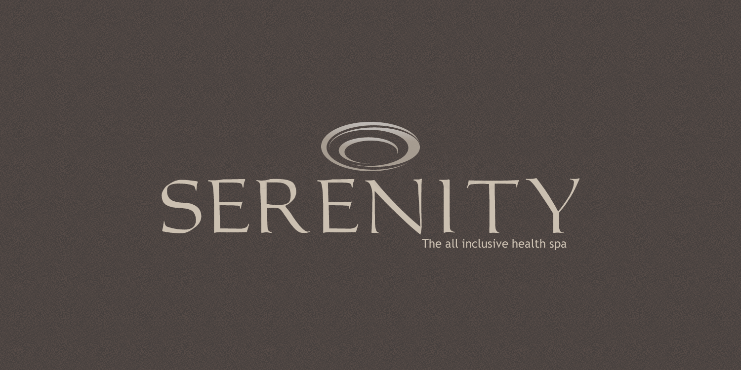 Serenity health spa logo design and branding by create/enable dark version
