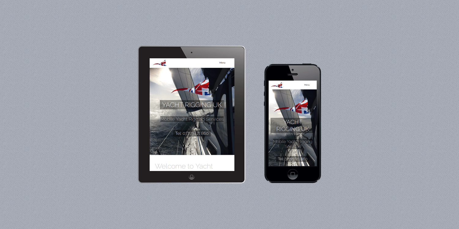 Yacht Rigging UK custom website design by create enable tablet and smartphone